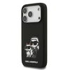 Karl Lagerfeld dėklas, skirtas IPHONE 17 Pro, suderinamas su MagSafe KLHMP17LSKCGRGOK (silikonas su K&amp;C eskizu ir logotipu), juodas