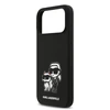 Karl Lagerfeld Liquid Silicone K&CH Sketch MagSafe dėklas skirtas Apple iPhone 17 Pro Max juodos spalvos