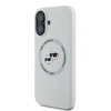 Karl Lagerfeld Liquid silikoninis K&amp;CH Heads MagSafe Apple iPhone 16 dėklas telefonui gelsvos spalvos