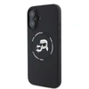Karl Lagerfeld Liquid silikoninis K&CH Heads MagSafe Apple iPhone 16 dėklas telefonui juodos spalvos