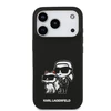Karl Lagerfeld dėklas, skirtas IPHONE 17 Pro, suderinamas su MagSafe KLHMP17LSKCGRGOK (silikonas su K&amp;C eskizu ir logotipu), juodas