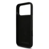 Karl Lagerfeld Liquid Silicone Metal Ikonik dėklas skirtas Apple iPhone 17 Pro Max juodos spalvos