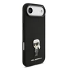 Karl Lagerfeld Liquid Silicone Metal Ikonik dėklas skirtas Apple iPhone Air juodos spalvos