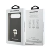 Karl Lagerfeld Liquid Silicone Metal Ikonik dėklas skirtas Apple iPhone Air juodos spalvos