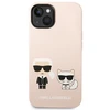Karl Lagerfeld KLHMP14SSSKCI iPhone 14 6.1" kietas dėklas šviesiai rožinis / šviesiai rožinis silikoninis Karl &amp; Choupette Magsafe dėklas