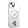 Apple iPhone 14 Plus Karl Lagerfeld dėklas Iconic Karl&Choupette Magsafe (KLHMP14MHNKCIT) skaidrus