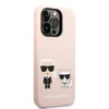 Apple iPhone 14 Pro Max Karl Lagerfeld dėklas silikoninis Karl & Choupette Magsafe (KLHMP14XSSKCI) light rožinės spalvos