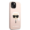 Dėklas Karl Lagerfeld KLHMP14MSLKHLP IPHONE 14 PLUS / 15 PLUS 6.7 "HARDCASE LIGHT Rožinis / LIGHT Rožinis SILICONE KARL`S HEAD MAGSAFE