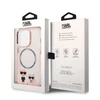 Apple iPhone 14 Pro Karl Lagerfeld dėklas Karl & Choupette Aliuminio Magsafe (KLHMP14LHKCP) rožinės spalvos