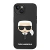 Dėklas Karl Lagerfeld KLHMP14MSLKHBK IPHONE 14 PLUS / 15 PLUS 6.7 "HARDCASE JUODA / Juodas SILICONE KARL`S HEAD MAGSAFE