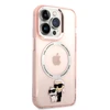 Karl Lagerfeld IML NFT Karl &amp; Choupette MagSafe - dėklas skirtas Apple iPhone 14 Pro Max Rožinė