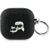 Dėklas Karl Lagerfeld Monogram Karl & Choupette Head AirPods 4 juodos spalvos