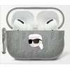Dėklas Karl Lagerfeld Monogram Karl Head AirPods 4 sidabro spalvos