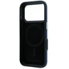 Dėklas Karl Lagerfeld PU Grained Semi Wrap K&CH Heads Magsafe Case for iPhone 18 Pro Max Mėlyna