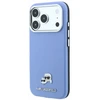 Dėklas Karl Lagerfeld PU Grained Semi Wrap K&CH Heads Magsafe Case for iPhone 18 Pro Max Mėlyna
