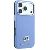 Dėklas Karl Lagerfeld PU Grained Semi Wrap K&CH Heads Magsafe Case for iPhone 18 Pro Max Mėlyna