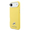 Karl Lagerfeld PU Karl and Choupette Heads Pins MagSafe dėklas skirtas Apple iPhone Air Geltona