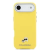 Karl Lagerfeld PU Karl and Choupette Heads Pins MagSafe dėklas skirtas Apple iPhone Air Geltona