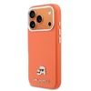 Karl Lagerfeld dėklas, skirtas IPHONE 17 Pro Max, suderinamas su MagSafe KLHMP17X6PFKCLO (PU FW W/ K&amp;C Head Pin), oranžinis
