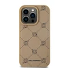 Karl Lagerfeld PU Karl Heads Pattern MagSafe dėklas telefonui Apple iPhone 15 Pro rusvai gelsvas