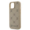 Karl Lagerfeld PU Karl Heads Pattern MagSafe dėklas telefonui Apple iPhone 15 rusvai gelsvas