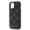 Karl Lagerfeld PU Karl Heads Pattern MagSafe dėklas telefonui Apple iPhone 15 juodos spalvos