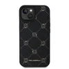 Karl Lagerfeld PU Karl Heads Pattern MagSafe dėklas telefonui Apple iPhone 15 juodos spalvos