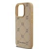 Karl Lagerfeld PU Karl Heads Pattern MagSafe dėklas telefonui Apple iPhone 15 Pro rusvai gelsvas