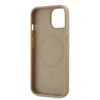Karl Lagerfeld PU Karl Heads Pattern MagSafe dėklas telefonui Apple iPhone 15 rusvai gelsvas