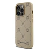 Karl Lagerfeld PU Karl Heads Pattern MagSafe dėklas telefonui Apple iPhone 14 Pro Max rusvai gelsvas