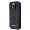Karl Lagerfeld KLHMP15LPKHPORPK Apple iPhone15 Pro 6.1″ kietas dėklas juodos spalvos Leather Monogram Metal Logo MagSafe
