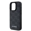 Karl Lagerfeld KLHMP15LPKHPORPK Apple iPhone15 Pro 6.1″ kietas dėklas juodos spalvos Leather Monogram Metal Logo MagSafe
