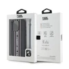 Karl Lagerfeld PU Saffiano Athleisure Stripe and Strap dėklas telefonui Apple iPhone 15 Pro rožinės spalvos