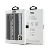 Karl Lagerfeld PU Saffiano Athleisure Stripe and Strap dėklas telefonui Apple iPhone 15 rožinės spalvos