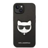 Dėklas Karl Lagerfeld KLHCP14MSAPCHK IPHONE 14 PLUS / 15 PLUS 6.7 "HARDCASE JUODA / Juodas SAFFIANO CHOUPETTE HEAD PATCH