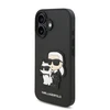 Karl Lagerfeld PU Saffiano Karl and Choupette Apple iPhone 16 Plus dėklas telefonui juodos spalvos