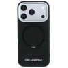 Dėklas Karl Lagerfeld PU Saffiano Ring Stand MagSafe Case for iPhone 18 Pro Juodas