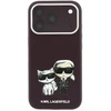 Dėklas Karl Lagerfeld PU Semi Wrap Smooth Sketch Bodies Magsafe Case for iPhone 18 Pro Max Burgundy
