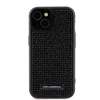 Apple iPhone 15 Karl Lagerfeld dėklas Rhinestone Logo Metal Plate (KLHCP15SHDSPLK) juodos spalvos