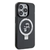 Apple iPhone 15 Pro Max Karl Lagerfeld dėklas Ring Stand Karl&Choupettte MagSafe (KLHMP15XHMRSKCK) juodos spalvos