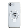 Karl Lagerfeld Ringstand Karl and Choupette MagSafe dėklas skirtas Apple iPhone 16e baltos spalvos