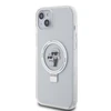Karl Lagerfeld KLHMP15MHMRSKCH Apple iPhone 15 Plus / 14 Plus 6.7" dėklas telefonui baltos spalvos hardcase Ring Stand Karl&amp;Choupettte MagSafe