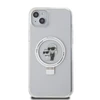 Karl Lagerfeld KLHMP15MHMRSKCH Apple iPhone 15 Plus / 14 Plus 6.7" dėklas telefonui baltos spalvos hardcase Ring Stand Karl&amp;Choupettte MagSafe