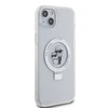 Karl Lagerfeld KLHMP15MHMRSKCH Apple iPhone 15 Plus / 14 Plus 6.7" dėklas telefonui baltos spalvos hardcase Ring Stand Karl&Choupettte MagSafe