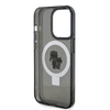 Apple iPhone 15 Pro Max Karl Lagerfeld dėklas Ring Stand Karl&Choupettte MagSafe (KLHMP15XHMRSKCK) juodos spalvos