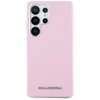 Dėklas Karl Lagerfeld Saffiano Full Wrapped Elongated Metal Logo MagSafe Samsung Galaxy S25 Ultra dėkals telefonui rožinės spalvos
