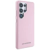 Dėklas Karl Lagerfeld Saffiano Full Wrapped Elongated Metal Logo MagSafe Samsung Galaxy S25 Ultra dėkals telefonui rožinės spalvos