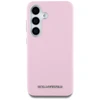 Dėklas Karl Lagerfeld Saffiano Full Wrapped Elongated Metal Logo MagSafe Samsung Galaxy S25 dėkals telefonui rožinės spalvos