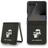Karl Lagerfeld Saffiano Karl&Choupette Pin dėklas skirtas Samsung Galaxy Z Flip7 Juodas