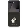 Karl Lagerfeld Saffiano Karl&Choupette Pin dėklas skirtas Samsung Galaxy Z Flip7 Juodas